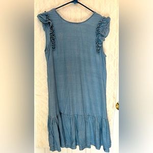 Sleeveless denim color dress
